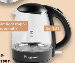Kaufland Bestron Glas-Wasserkocher AWK400Z Angebot