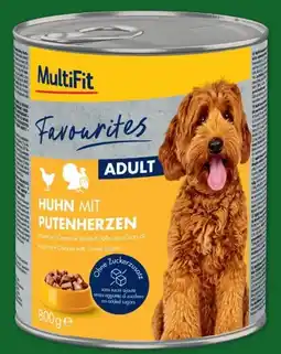Fressnapf MultiFit Adult Nassnahrung Huhn mit Putenherzen Angebot