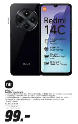 MediaMarkt Redmi 14c dual sim smartphone Angebot
