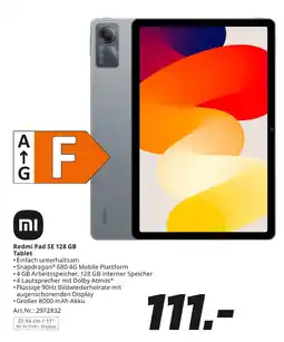MediaMarkt Redmi pad se 128 gb tablet Angebot