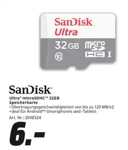 MediaMarkt Sandisk ultra microsdhc 32gb speicherkarte Angebot