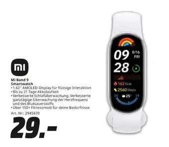 MediaMarkt Mi band 9 smartwatch Angebot