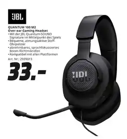 MediaMarkt Jbl quantum 100 m2 over-ear gaming headset Angebot