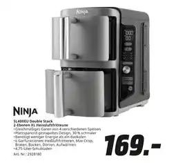 MediaMarkt Ninja sl400eu double stack 2-ebenen xl heissluftfritteuse Angebot