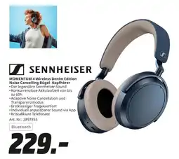MediaMarkt Sennheiser momentum 4 wireless denim edition noise cancelling bügel-kopfhörer Angebot