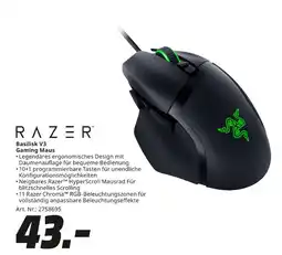 MediaMarkt Razer basilisk v3 gaming maus Angebot