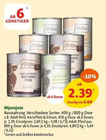Fressnapf Mjamjam nassnahrung Angebot