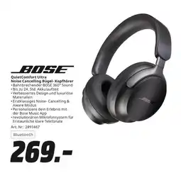 MediaMarkt Bose quietcomfort ultra noise cancelling bügel-kopfhörer Angebot