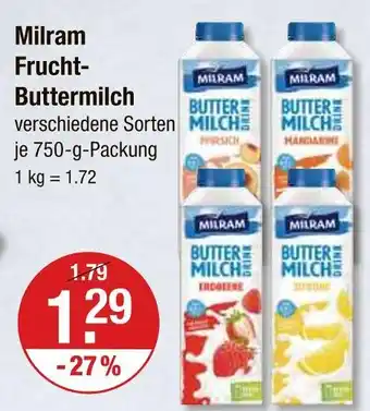 V Markt Milram frucht-buttermilch Angebot