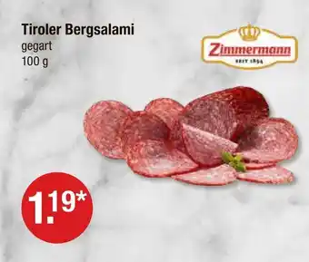 V Markt Zimmermann tiroler bergsalami Angebot