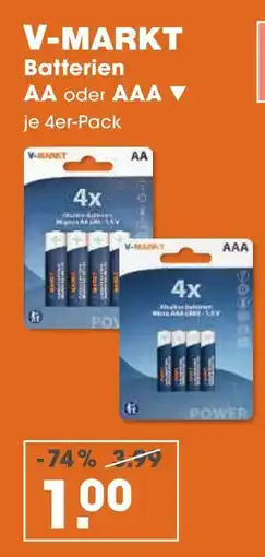 V Markt V-markt batterien aa Angebot