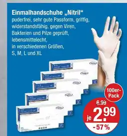 V Markt Einmalhandschuhe „nitril“ Angebot