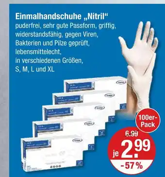 V Markt Einmalhandschuhe „nitril“ Angebot