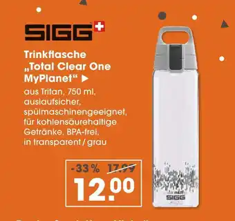 V Markt Sigg trinkflasche total clear one myplanet Angebot
