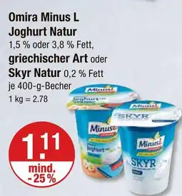 V Markt Omira minus l joghurt natur Angebot