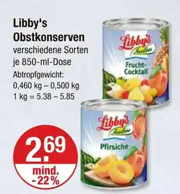 V Markt Libby's frucht-cocktail Angebot