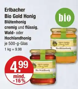V Markt Erlbacher bio gold honig blütenhonig Angebot