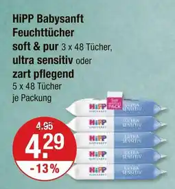 V Markt Hipp babysanft feuchttücher soft & pur Angebot