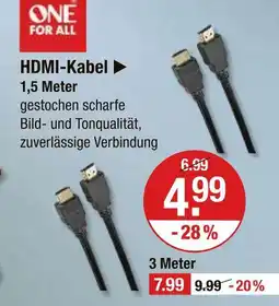 V Markt One for all hdmi-kabel Angebot