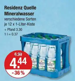V Markt Residenz quelle mineralwasser Angebot
