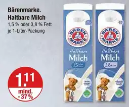 V Markt Bärenmarke haltbare milch 1,5 % fett Angebot