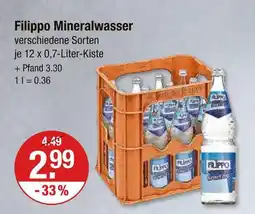 V Markt Filippo mineralwasser Angebot
