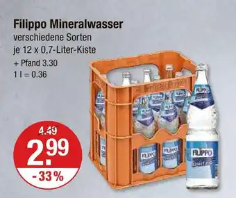 V Markt Filippo mineralwasser Angebot