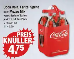 V Markt Coca cola, fanta, sprite oder mezzo mix Angebot