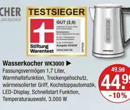 V Markt Küchenmeister wasserkocher wk3000 Angebot