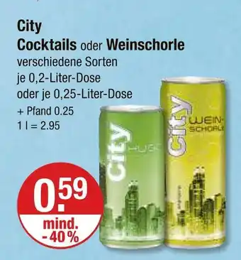 V Markt City cocktails Angebot