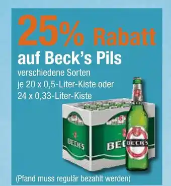 V Markt Beck's 25% rabatt Angebot