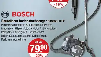 V Markt Bosch beutelloser bodenstaubsauger Angebot