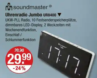 V Markt Soundmaster uhrenradio jumbo ur8400 Angebot