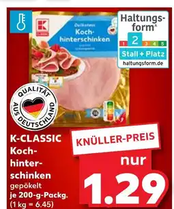 Kaufland K-classic kochhinterschinken gepökelt Angebot