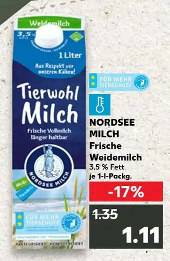 Kaufland Nordsee milch frische weidemilch Angebot