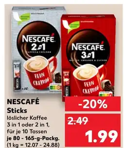 Kaufland Nescafé sticks 2 in 1 Angebot