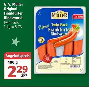 Globus G.a. Müller Original Frankfurter Rindswurst Angebot