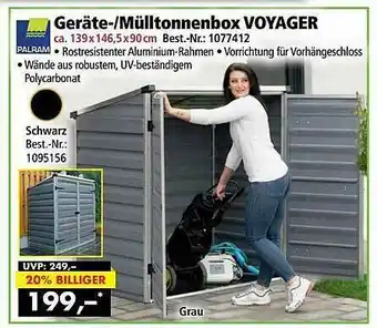 Norma24 Palram Geräte- Mülltonnenbox Voyager Angebot