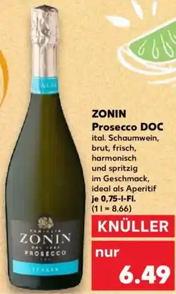 Kaufland ZONIN Prosecco DOC Angebot