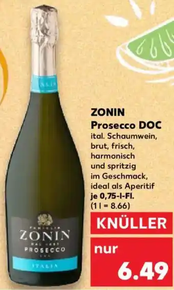 Kaufland ZONIN Prosecco DOC Angebot