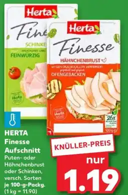 Kaufland HERTA Finesse Aufschnitt Angebot
