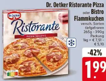 Edeka Dr. Oetker Ristorante Pizza oder Bistro Flammkuchen Angebot