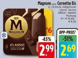 Edeka Magnum oder Cornetto Eis Angebot