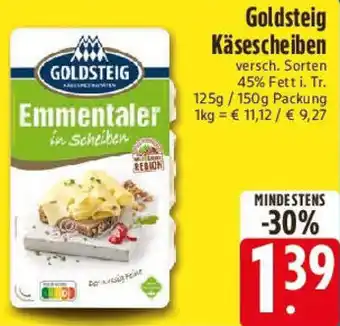 E-Center Goldsteig Käsescheiben Angebot