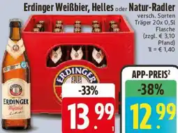 E-Center Erdinger Weißbier, Helles oder Natur-Radler Angebot