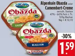 E-Center Alpenhain Obazda oder Camembert-Creme Angebot