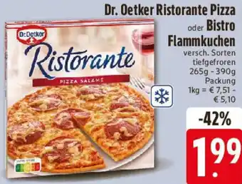 E-Center Dr. Oetker Ristorante Pizza oder Bistro Flammkuchen Angebot