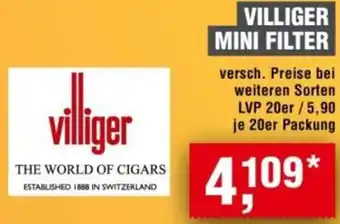 Handelshof Villiger mini filter Angebot