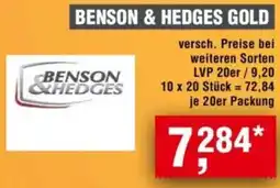 Handelshof Benson & hedges gold Angebot