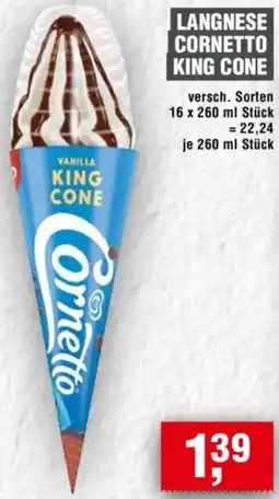 Handelshof Langnese cornetto king cone Angebot